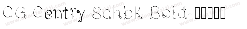 CG Centry Schbk Bold字体转换